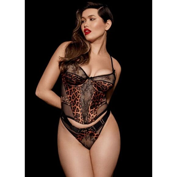 NWT Marilyn Leopard Bustier - 34B